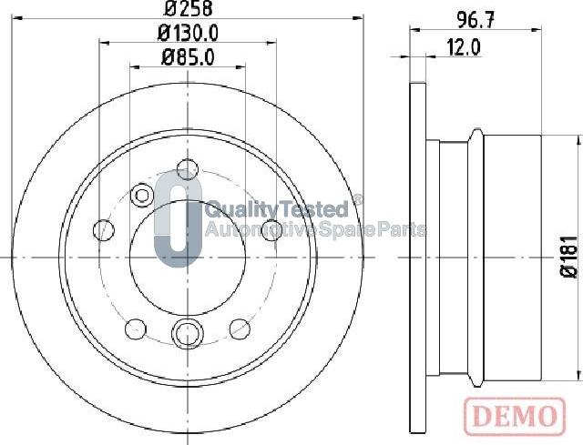 Japanparts DP0518JM - Bremžu diski autodraugiem.lv