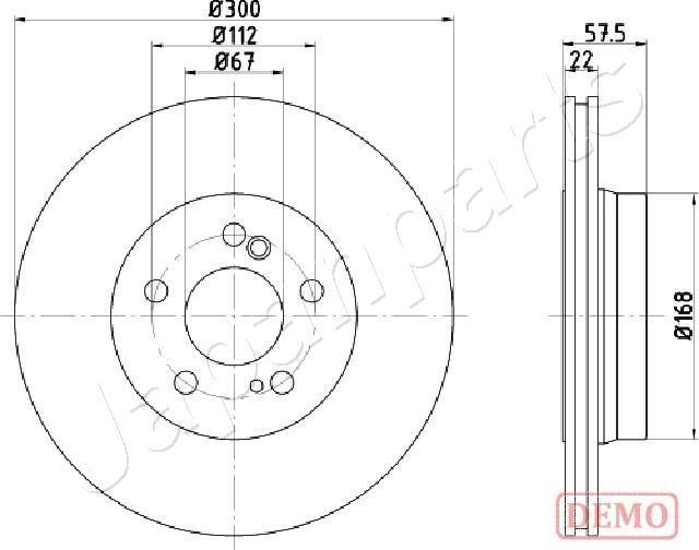 Japanparts DP-0517C - Bremžu diski autodraugiem.lv