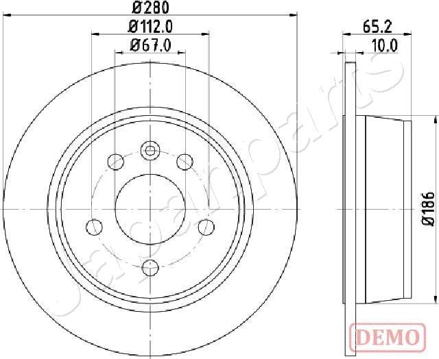 Japanparts DP-0530C - Bremžu diski autodraugiem.lv