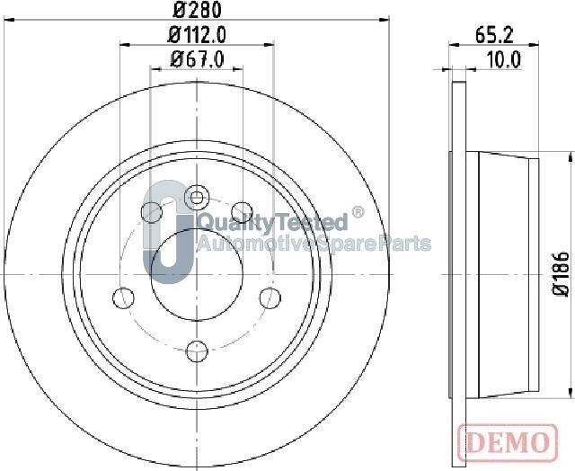 Japanparts DP0530JM - Bremžu diski autodraugiem.lv