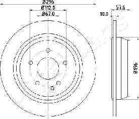 Japanparts DP-0532 - Bremžu diski autodraugiem.lv