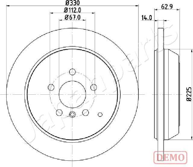 Japanparts DP-0524C - Bremžu diski autodraugiem.lv