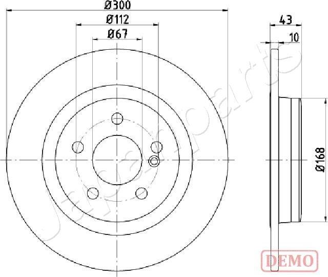 Japanparts DP-0525C - Bremžu diski autodraugiem.lv