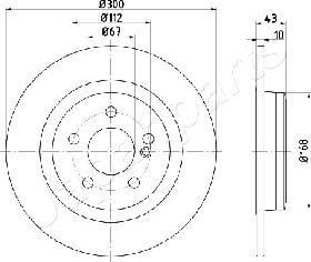 Japanparts DP-0525 - Bremžu diski autodraugiem.lv