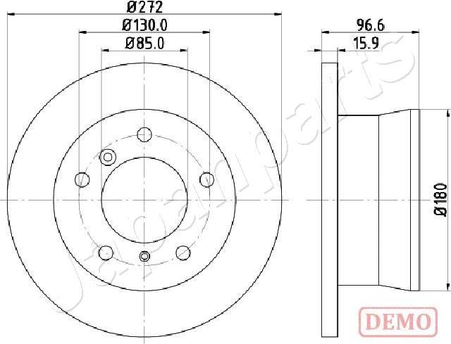 Japanparts DP-0526C - Bremžu diski autodraugiem.lv