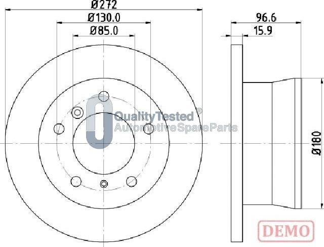 Japanparts DP0526JM - Bremžu diski autodraugiem.lv