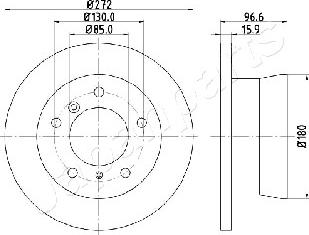 Japanparts DP-0526 - Bremžu diski autodraugiem.lv