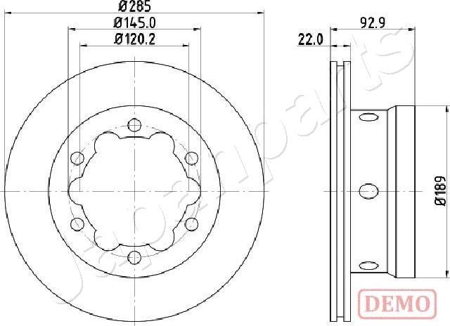 Japanparts DP-0528C - Bremžu diski autodraugiem.lv