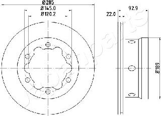 Japanparts DP-0528 - Bremžu diski autodraugiem.lv