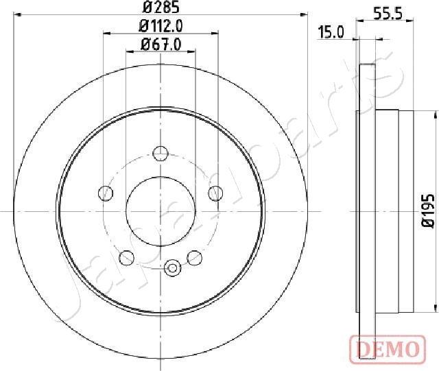 Japanparts DP-0522C - Bremžu diski autodraugiem.lv