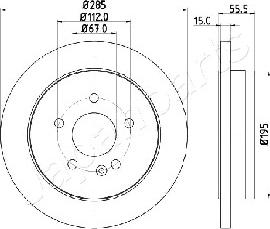 Japanparts DP-0522 - Bremžu diski autodraugiem.lv