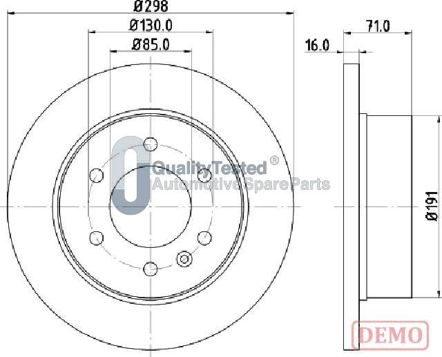 Japanparts DP0527JM - Bremžu diski autodraugiem.lv