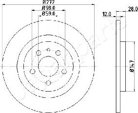 Japanparts DP-0606 - Bremžu diski autodraugiem.lv