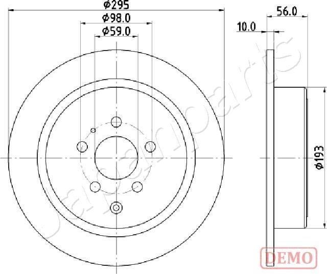 Japanparts DP-0608C - Bremžu diski autodraugiem.lv