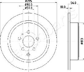 Japanparts DP-0608 - Bremžu diski autodraugiem.lv