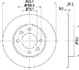 Japanparts DP-0602 - Bremžu diski autodraugiem.lv