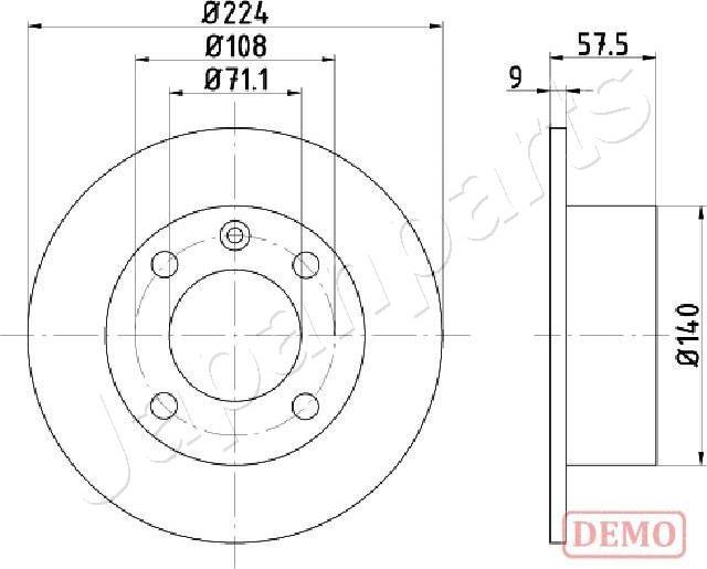 Japanparts DP-0614C - Bremžu diski autodraugiem.lv