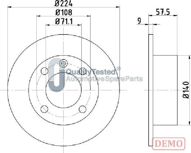 Japanparts DP0614JM - Bremžu diski autodraugiem.lv