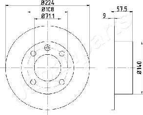 Japanparts DP-0614 - Bremžu diski autodraugiem.lv