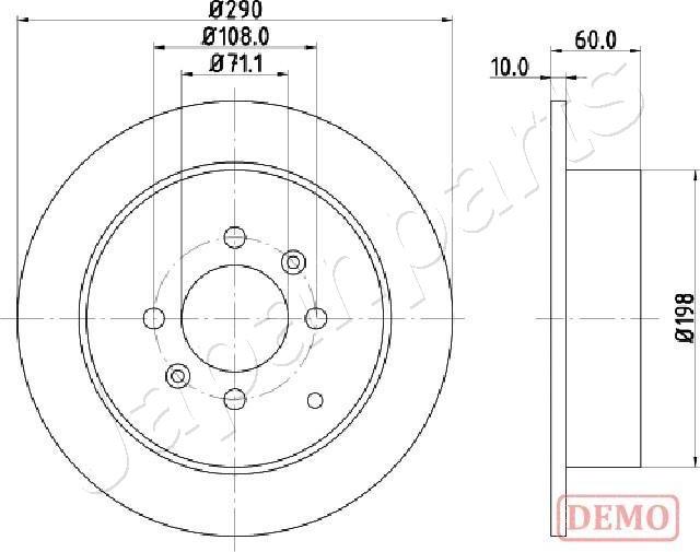 Japanparts DP-0616C - Bremžu diski autodraugiem.lv