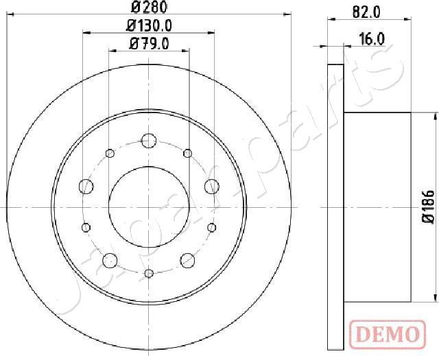 Japanparts DP-0611C - Bremžu diski autodraugiem.lv