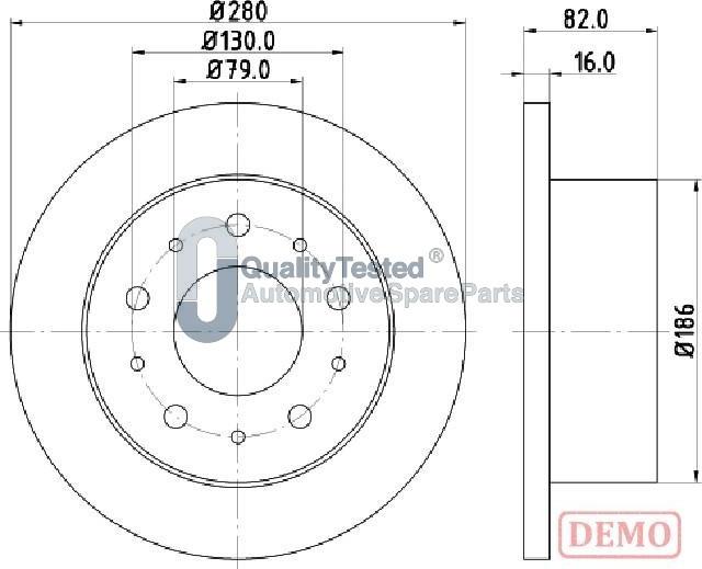 Japanparts DP0611JM - Bremžu diski autodraugiem.lv