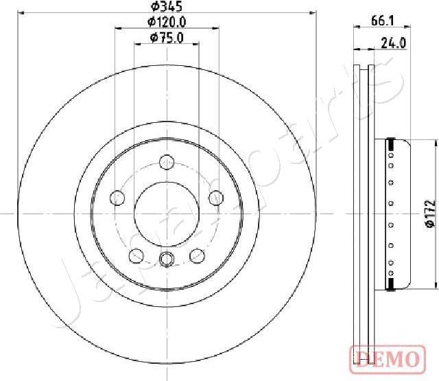 Japanparts DP-0104C - Bremžu diski autodraugiem.lv