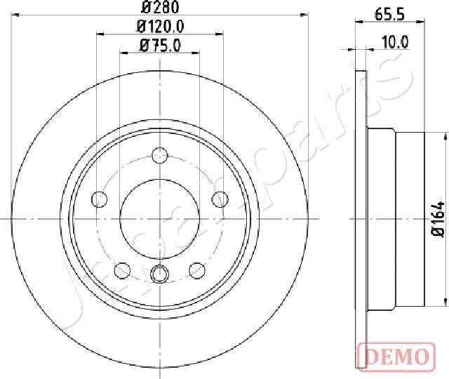 Japanparts DP-0100C - Bremžu diski autodraugiem.lv