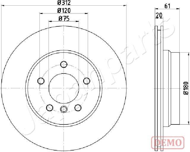 Japanparts DP-0108C - Bremžu diski autodraugiem.lv