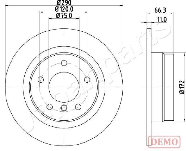 Japanparts DP-0103C - Bremžu diski autodraugiem.lv