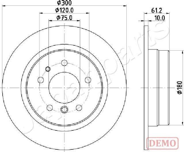 Japanparts DP-0119C - Bremžu diski autodraugiem.lv