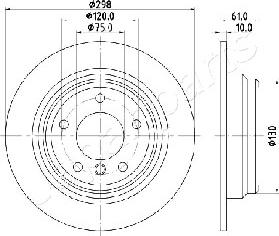 Japanparts DP-0119 - Bremžu diski autodraugiem.lv