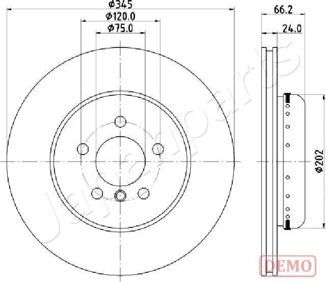 Japanparts DP-0115C - Bremžu diski autodraugiem.lv