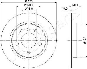 Japanparts DP-0111 - Bremžu diski autodraugiem.lv