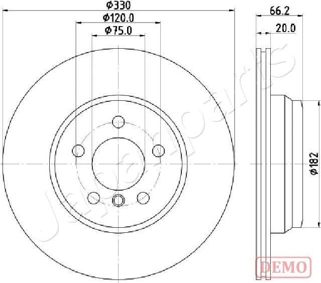 Japanparts DP-0118C - Bremžu diski autodraugiem.lv