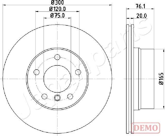 Japanparts DP-0136C - Bremžu diski autodraugiem.lv