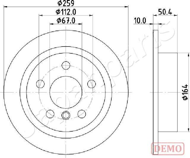 Japanparts DP-0136C - Bremžu diski autodraugiem.lv