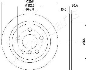 Japanparts DP-0136 - Bremžu diski autodraugiem.lv