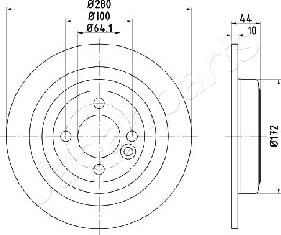 Japanparts DP-0133 - Bremžu diski autodraugiem.lv