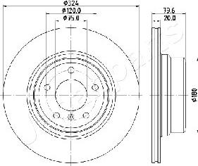 Japanparts DP-0128 - Bremžu diski autodraugiem.lv