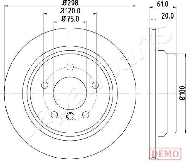 Japanparts DP-0122C - Bremžu diski autodraugiem.lv