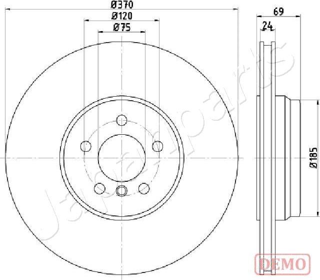 Japanparts DP-0127C - Bremžu diski autodraugiem.lv