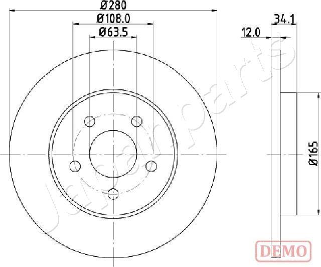 Japanparts DP-0309C - Bremžu diski autodraugiem.lv