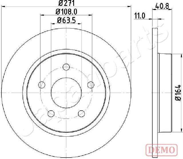 Japanparts DP-0305C - Bremžu diski autodraugiem.lv