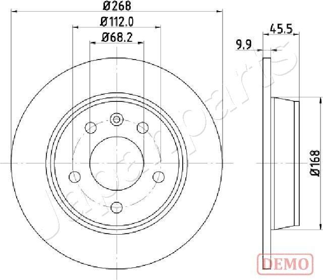 Japanparts DP-0306C - Bremžu diski autodraugiem.lv