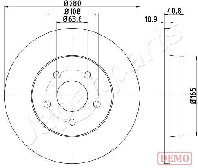 Japanparts DP-0301C - Bremžu diski autodraugiem.lv