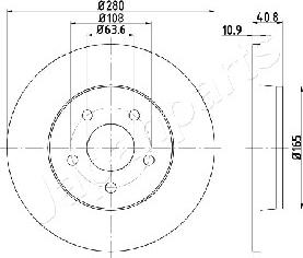 Japanparts DP-0301 - Bremžu diski autodraugiem.lv