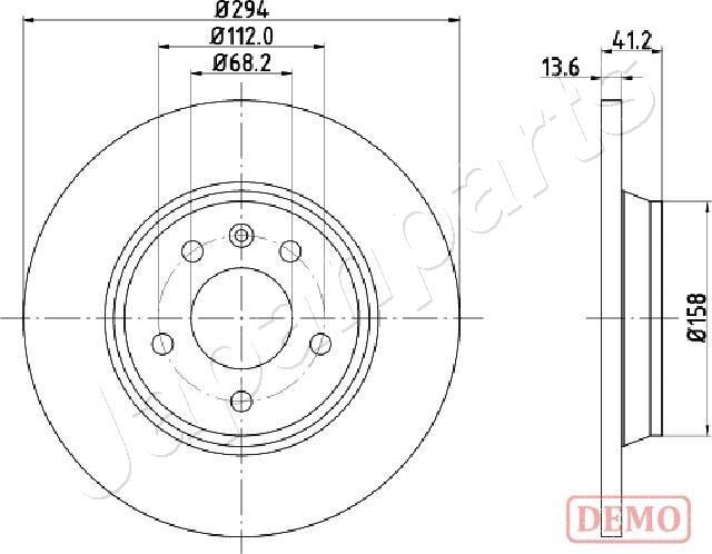 Japanparts DP-0307C - Bremžu diski autodraugiem.lv