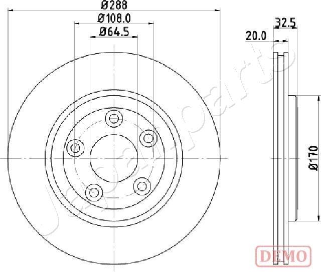 Japanparts DP-0315C - Bremžu diski autodraugiem.lv