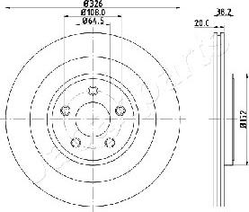 Japanparts DP-0316 - Bremžu diski autodraugiem.lv